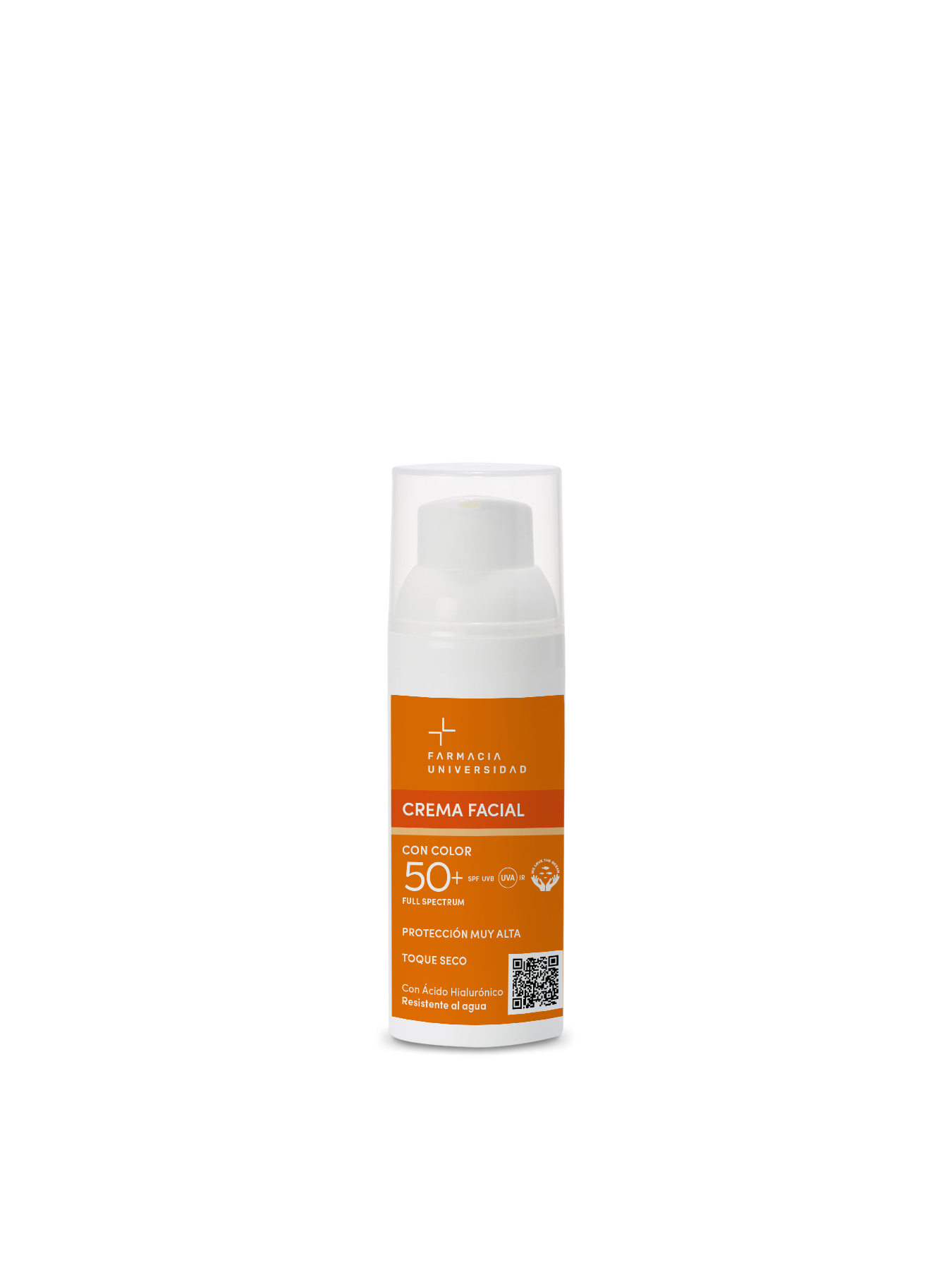 Crema solar facial con color SPF 50+ Farmauniversidad 50 ml